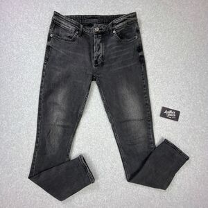 Ksubi Van Winkle Angst Black Jeans Mens 33 (31 x 31) Button Fly Grunge Skater